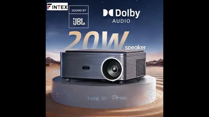 FINTEX Speciality 8k Portable Projector Full HD P1 Ultra 20000Lumen Home Cinema Outdoor Daytime Use For Class Meeting Training Gift screen Wifi Bluetooth/HDMI