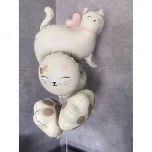 Cartoon Theme Pet Cat Footprint Unicorn Balloons Childrens Birthday Party Scene Decoration Pet Friendly Aluminum Foil Balloons