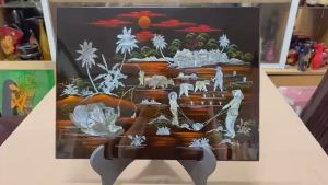 Tranh sơn mài Thanh Bình Lê- KHẢM CỪ size 30x40 cm treo tường trang trí nhà cửa...