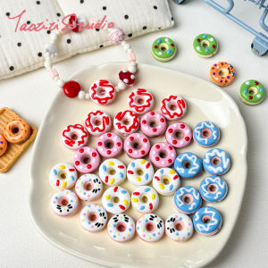 Đồ Thủ Công DIY Dễ Thương Ngọt Ngào Hình Bánh Donut Bằng Hạt Dầu Sơn Dầu Vẽ Tay Phụ Kiện Dây Chuyền Vòng Tay Dây Chuyền Điện Thoại