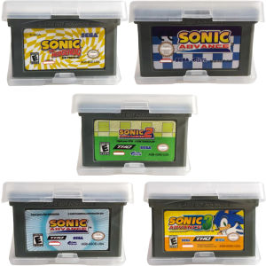 Bandai | Sonic The Hedgehog Advance 1 2 3 Genesis GBA Game Cartridge for Game Boy GBA SP Retro Platformer Video Game Collection Gift