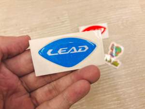 Logo lead decal camay tem keo nổi dán mặt nạ xe. Tem đẹp sắc nét