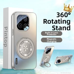 SIMERST | Magnetic Stand Full Lens Protection Shockproof Matte Finish Phone Case