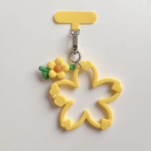 Exquisite Cute Cherry Blossom Mobile Phone Lanyard For iPhone 17 16 15 14 13 Pro Max For Samsung Keychain Pendant Phone Pendant