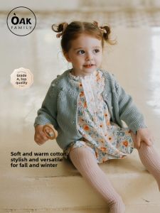 OAK FAMILY | Pure Cotton Long Sleeve Knitted Sweater Baby Outerwear Versatile Spring Autumn Childrens Clothing Oak Family Brand