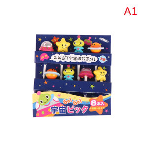 (BF06)6/8Pc Kids Fruit Pick Needle Stick Toothpick Mini Creative Fruit Cake Dessert Food Forks Lunch Box Decor Bento Accessory