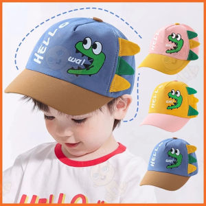 Kids Cartoon Dinosaur Print Hats Kids Baseball Caps Childrens Sunscreen Cap Travel Leisure Hats