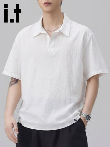 FINGERCROXX | Vintage Style Linen Short Sleeve Polo Shirt