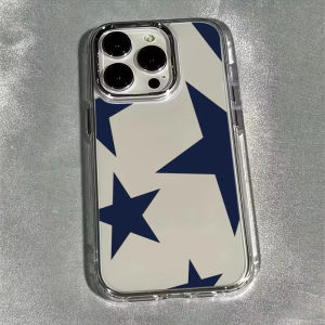 Five-pointed Star Phone Case for iPhone 17 18 11 12 13 14 15 16 Pro Max X Xs XR 8 7 Soft TPU Protective Cover Clear Fundas
