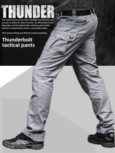 Archon Tactical Mens Outdoor Workwear Pants Spring Autumn Cotton Canvas Miltary Style Multi-Pocket Slim Fit Wear-Resistant Training Trousers