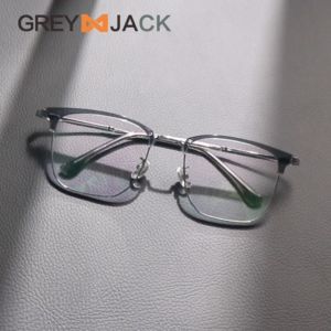 Grey Jack Kacamata Antiradiasi Blueray Model Kotak Half Frame Fashion Bisnis Pria & Wanita