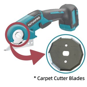 PATUOPRO Cordless Electric Carpet Scissors Replacement Rotary Blades SK5 Steel Blades Carpet Cutting Accessories (No Machine)