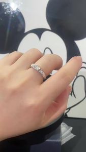 1ct Hình Marquise Nhẫn Moissanite Cho Nữ S925 Bạc Mạ Vàng 18K Dây Cưới Charm Nhẫn Kim Cương
