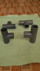 Konektor Fitting Tee Pipa PVC Warna Putih & Abu-abu Ukuran Mulai 1/2\" 3/4\" & 1 Inch