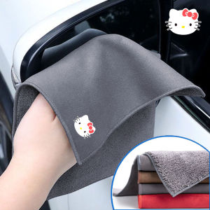 Sanrio Hello Kitty Car Cleaning Drying Cloth High Water Absorption Car Wash Towel Cartoon Universal Kawaii New