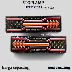 Lampu stoplamp truk kipas 12/24 volt 3046 cm
