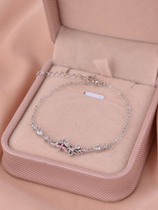 S925 Pure Silver Sakura Branch Bracelet Cute Artistic  Flower Design Womens Style Minimalist Trendy Jewelry Accessory