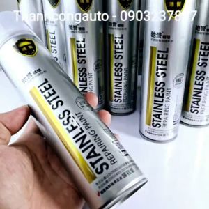 1 Thùng 12 CHAI:  Sơn  Mạ Crom Sơn Xịt Mạ Chrome INOX  Sáng Bóng STAINLESS STEEL 350ml - HÀNG JBK ( DCS-21). LOẠI TỐT