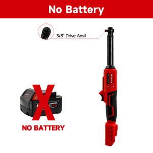 Extended Electric Ratchet Cordless 90 Degree Right Angle Torque Lithium-Ion Wrench Auto Repair Tool For Milwaukee 18V Battery