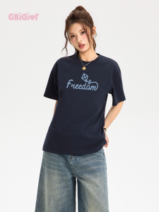 Gbiaior | Relaxed Fit Casual Style Letter Printed Short Sleeve T-Shirt