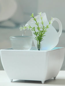 Modern Minimalist Circular Water Fountain Desktop Decoration Creative Office Decorative Ornaments Female Friend Gifts