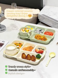 XIAOHUANGLU | Children Adult Weight Management Ceramic Partition Plate