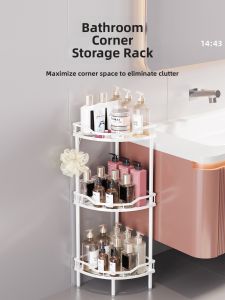QIMAHUANGZI | Bathroom Corner Storage Rack 3-leg Multi-level