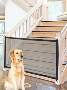 Mesh Gates for Kids or Pets Magic Pet Gate for The House Portable Baby Puppy Safety Fence Guard for Stairs and Doorways Easy Install Anywhere
