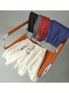 New American Style Sporty Shorts Mens Summer Heavyweight Pure Cotton Loop Casual Loose Straight Leg Five-Quarter Mid-Pants