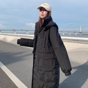 Oversize Bread Style down Cotton Jacket Womens Winter Coat Medium-Length Thickened Cotton Padded Korean Style Commute