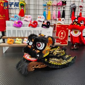 Lion Boy Dance Lion Head Car Interior Decoration Hanging Ornament for Safety And Wealth Attraction Automobile In-Car Ornaments