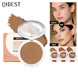 Dorisna บรอนเซอร์แบบด้านแป้งรองพื้นอัดแข็งเครื่องสำอางแป้งแต่งหน้าอายแชโดว์แบบรูปหน้าโค้งธรรมชาติ