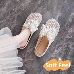 MONITING | Breathable and Soft Mary Jane Fishnet Slip-on Flats
