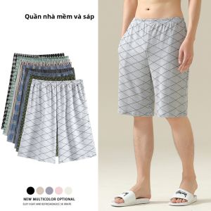 MiiOW | Quần ngủ nam cotton nguyên chất mùa hè thoáng khí thấm hút mồ hôi quần short năm điểm cỡ lớn chống khuẩn chống bụi bẩn