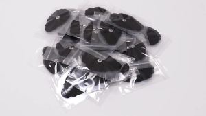 10/20Pcs TENS Black Silicone Massage Gel Electrode Pads Non-woven Self Adhesive Electrodes Patches for EMS Muscle Pulse Massager