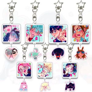 Bandai | for ALIEN STAGE Star Keychain String Cartoon Couple Set Figure Luka Hyuna Keyring Pendant Image Exquisite Student Birthday Gift