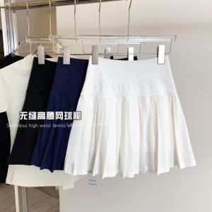 Womens Sporty Short Skirt Summer New Style Fitness Tennis Outfit Anti-Light Outerwear Sunscreen Pleated Skirt Running Elastic Breathable Moisture-Wicking