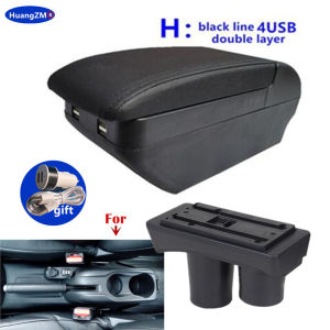 Car Armrest Box Central Storage box with Ashtray Cup Holder For Peugeot 301 Citroen C-Elysee Interior Retrofit Car Accessories
