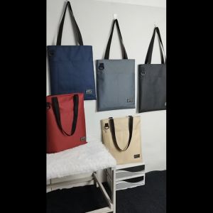 Dely Project Tote Bag Wanita Multifungsi Kanvas DLY 0923 Tas Model Kasual Penutup Resleting