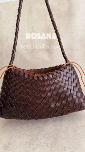 【Msia Stock】ROSANA - Women Woven Style Shoulder Bag Sling Underarm Handbag Casual Vintage Bag For Her
