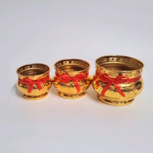 กระถางธูป กระถาง เจ้าที่ เนื้อโลหะชุบทอง  สีทอง  รุ่นใหม่ล่าสุด