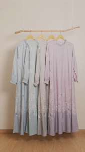 Le Khari Hauri Dress Busui Gamis Bahan Maksmara Size S-XL