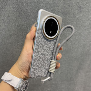 Ultra-Thin Plated Leather Huawei Mate70 pro Phone Case Mens Womens Deep Grey Silver Moon Dragon Series Compatible with Mate70 pro plus