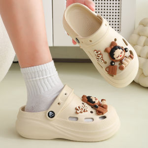 Quiet Thick Bottom Crocs Womens Summer Fashion Casual Versatile Anti-slip Beach Shoes Comfortable Cool Slippers Outdoor Wear