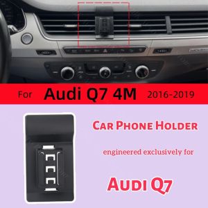 for Audi Q7 4M 2016-2019 2017 2018 Magnetic Phone Holder Wireless Charging Special Fixed Bracket Base MagSafe Mount Accessoires