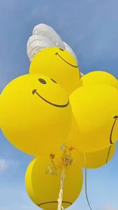 (แพค5ใบ)ลูกโป่งหน้ายิ้มSmile ลูกโป่งคำว่า HAPPY BIRTHDAY ขนาด10นิ้ว 12 นิ้ว