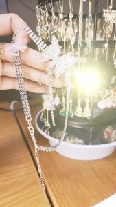 Choker bươm bướm đính đá đi chơi sang chảnh dã ngoại đi biển đi đám cưới S925 CN661 đính đá thời trang Hàn Quốc BSTDC - [NaLa Shop]