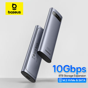 Baseus M2 SSD Case M.2 NVMe SATA Faster USB C 3.2 Gen 2 10Gbps Enclosure Adapter 8TB Storage Expansion Data Protection SSD Case