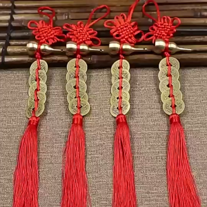 Dây Đồng Xu Ngũ Đế Hồ Lô Đồng Treo Phong Thủy Decor Mang Lại May Mắn Tài Lộc