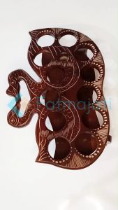 MD2H - Tempat Aqua & Gelas Angsa Kembar Kayu Jati Asli Blora isi 12